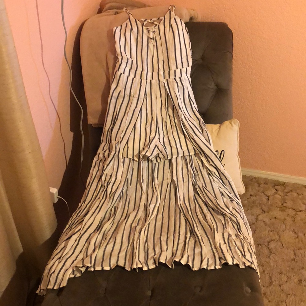 Black and White Dress Romper